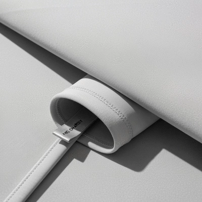 Close-up of eco-friendly anti-chafing fabric with care tag